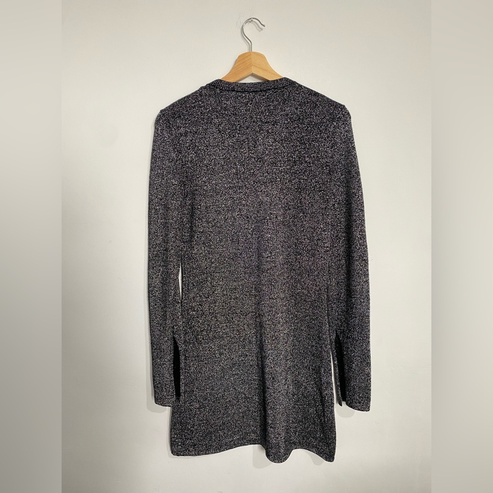 & Other Stories Wool Black Sparkly Dress Slit Sleeve Size S Party Celebrations - Picture 7 of 10